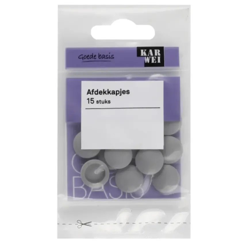 KARWEI afdekkapje grijs (15 stuks)