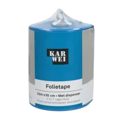 Dekkleden & Afdekfolies > KARWEI afplaktape met afdekfolie in dispenser 33m x 55cm