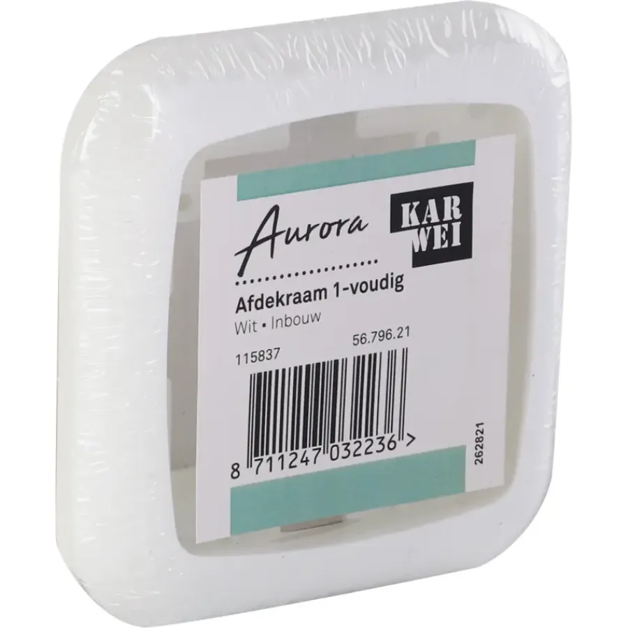 Afdekramen|Inbouw Schakelmateriaal > KARWEI Aurora afdekraam 1-voudig wit
