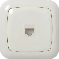 Inbouw Schakelmateriaal|Stopcontacten & Overige Contactdozen > KARWEI Aurora UTP Wandcontactdoos CAT5 wit