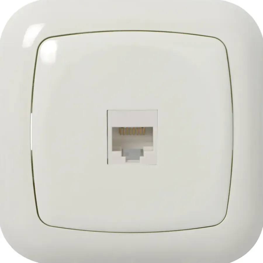 Inbouw Schakelmateriaal|Stopcontacten & Overige Contactdozen > KARWEI Aurora UTP Wandcontactdoos CAT5 wit