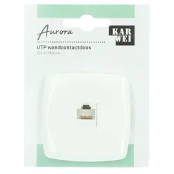 Inbouw Schakelmateriaal|Stopcontacten & Overige Contactdozen > KARWEI Aurora UTP Wandcontactdoos CAT5 wit