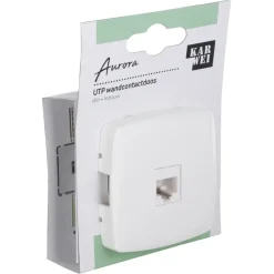 Inbouw Schakelmateriaal|Stopcontacten & Overige Contactdozen > KARWEI Aurora UTP Wandcontactdoos CAT5 wit