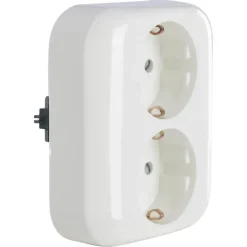 Inbouw Schakelmateriaal|Stopcontacten & Overige Contactdozen > KARWEI Aurora Wandcontactdoos Dubbel RA wit