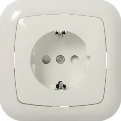 Inbouw Schakelmateriaal|Stopcontacten & Overige Contactdozen > KARWEI Aurora wandcontactdoos RA wit