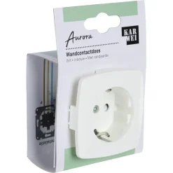Inbouw Schakelmateriaal|Stopcontacten & Overige Contactdozen > KARWEI Aurora wandcontactdoos RA wit