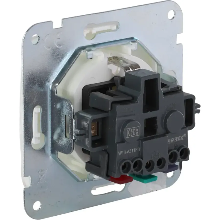 Inbouw Schakelmateriaal|Stopcontacten & Overige Contactdozen > KARWEI Aurora wandcontactdoos RA wit