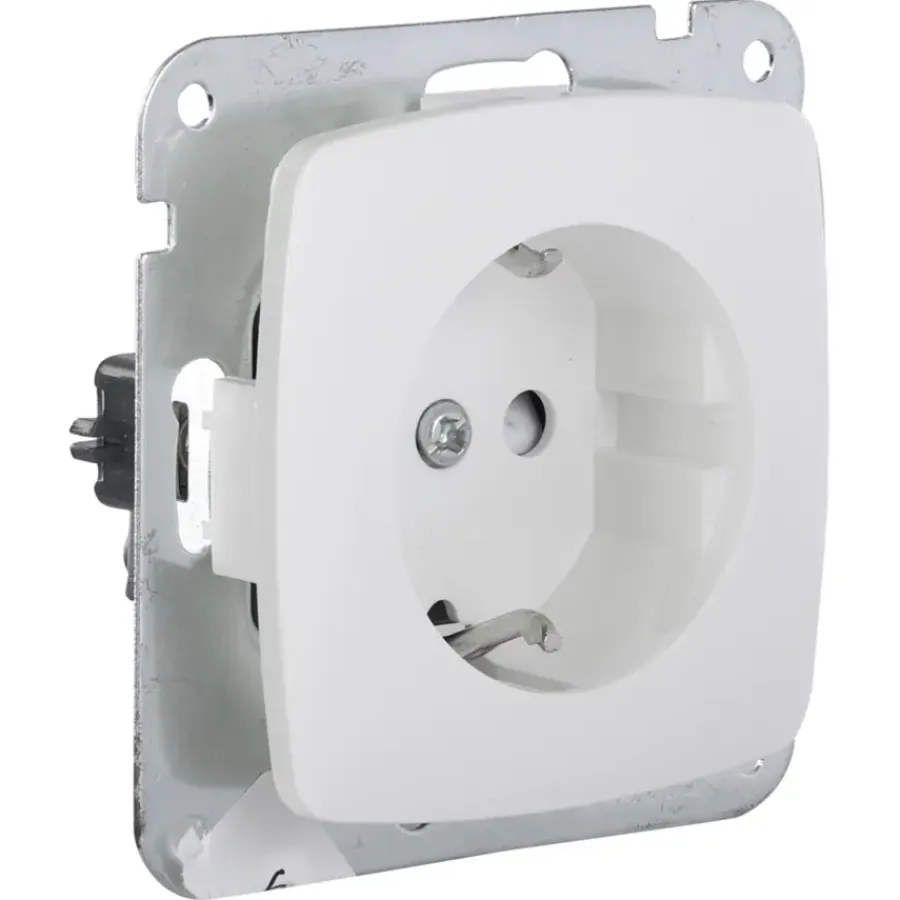 Inbouw Schakelmateriaal|Stopcontacten & Overige Contactdozen > KARWEI Aurora wandcontactdoos RA wit