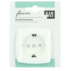 Inbouw Schakelmateriaal|Stopcontacten & Overige Contactdozen > KARWEI Aurora wandcontactdoos RA wit