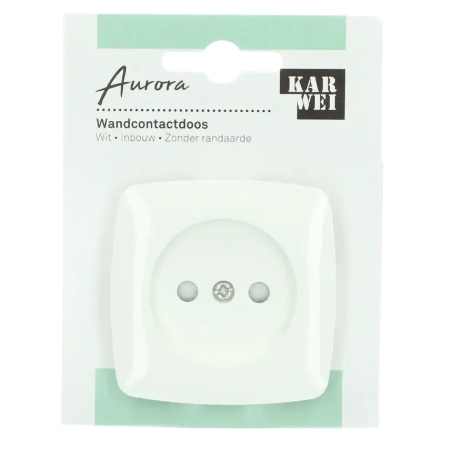 Inbouw Schakelmateriaal|Stopcontacten & Overige Contactdozen > KARWEI Aurora wandcontactdoos wit