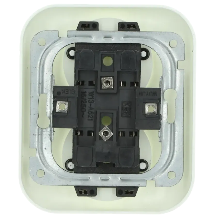 Inbouw Schakelmateriaal|Stopcontacten & Overige Contactdozen > KARWEI Aurora wandcontactdoos dubbel wit