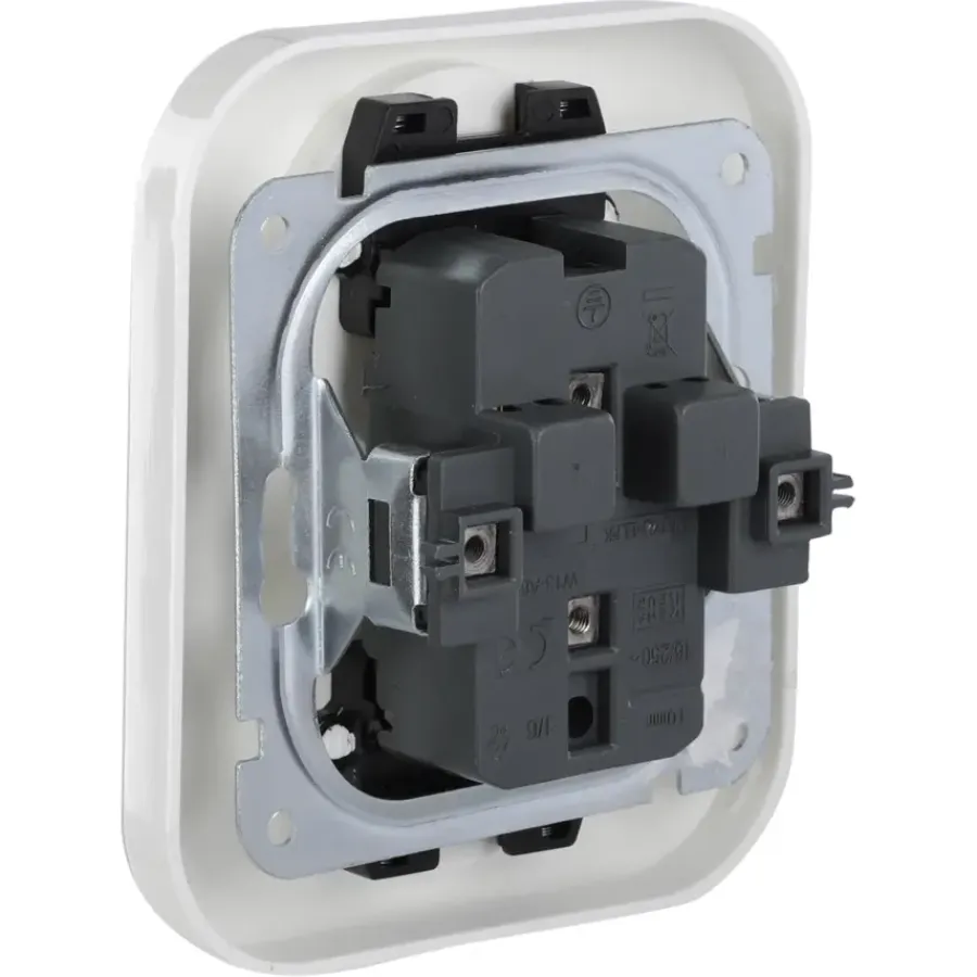 Inbouw Schakelmateriaal|Stopcontacten & Overige Contactdozen > KARWEI Aurora wandcontactdoos dubbel wit