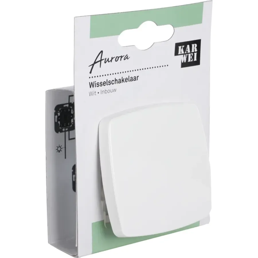 Schakelaars > KARWEI Aurora wisselschakelaar wit