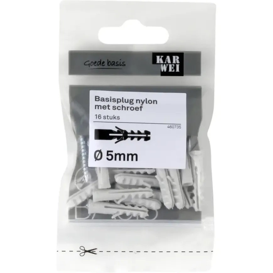 KARWEI Basisplug 5x25mm + uni 3,5x30mm 16ST