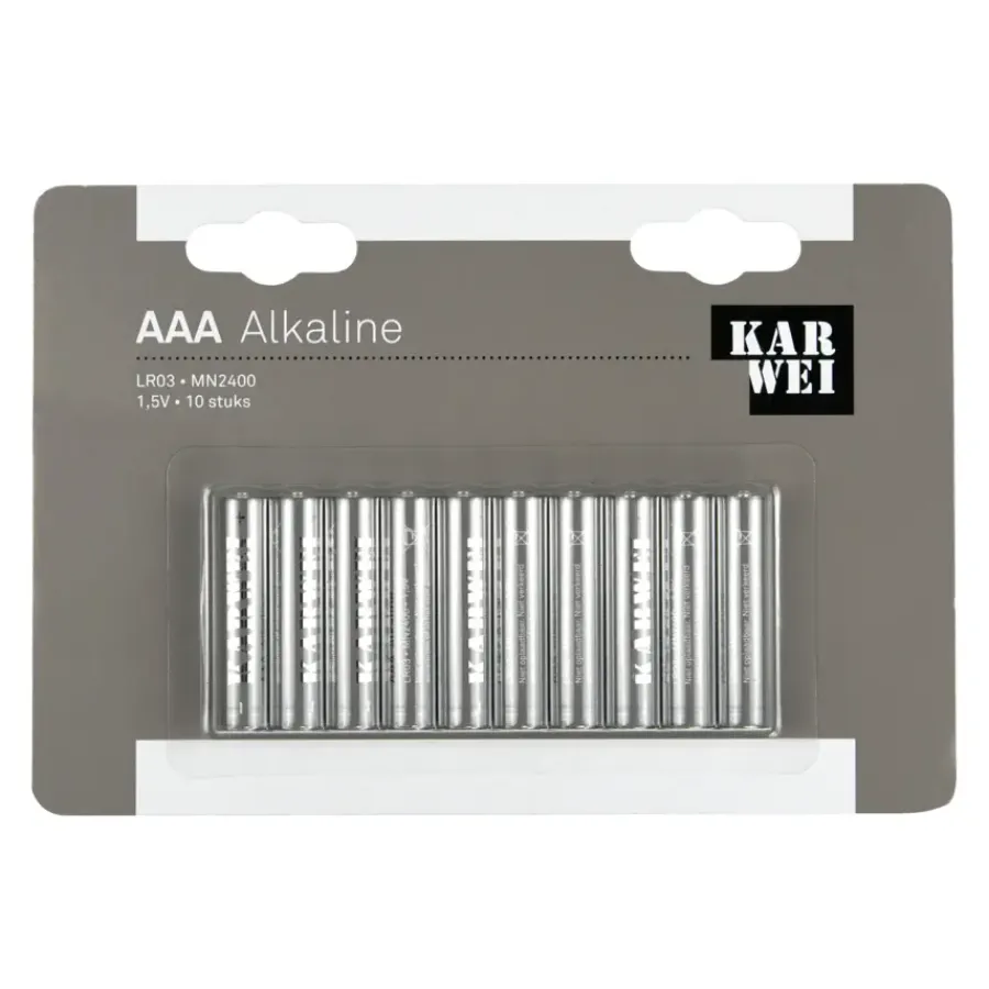 Batterijen > KARWEI Batterij Alkaline AAA 10 stuks