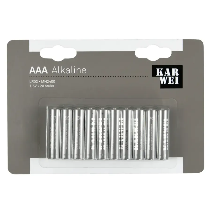 Batterijen > KARWEI Batterij Alkaline AAA 20 stuks