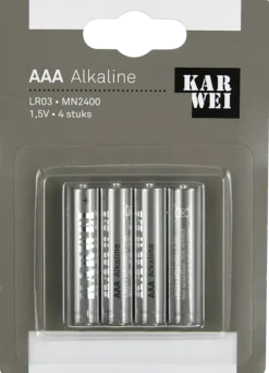 Batterijen > KARWEI Batterij Alkaline AAA 4 stuks