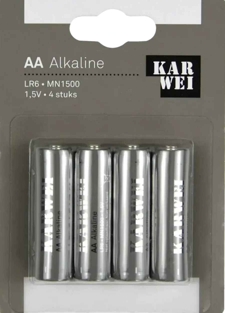 Batterijen > KARWEI Batterij Alkaline AA 4 stuks