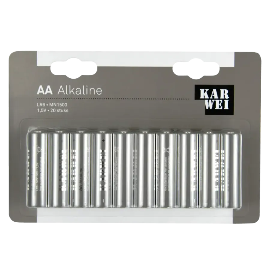 Batterijen > KARWEI Batterij Alkaline AA 20 stuks
