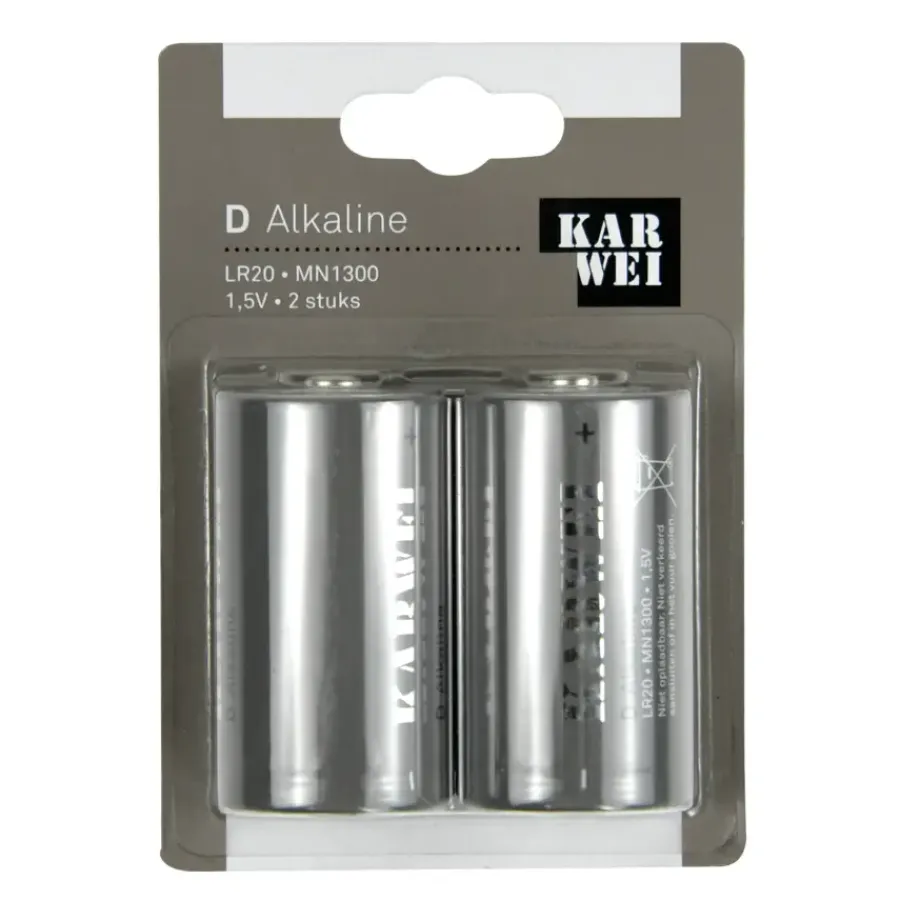 Batterijen > KARWEI Batterij Alkaline D 2 stuks