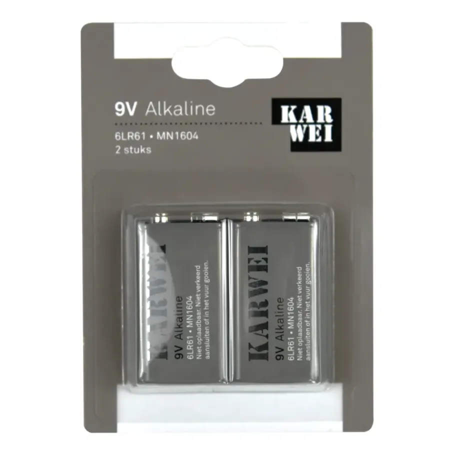 Batterijen > KARWEI Batterij Alkaline 9V 2 stuks