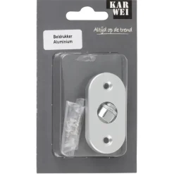 Intercoms & Deurbellen|Elektronische Beveiliging > KARWEI beldrukker ovaal aluminium