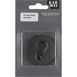 KARWEI cilinder rozet rond messing antiek