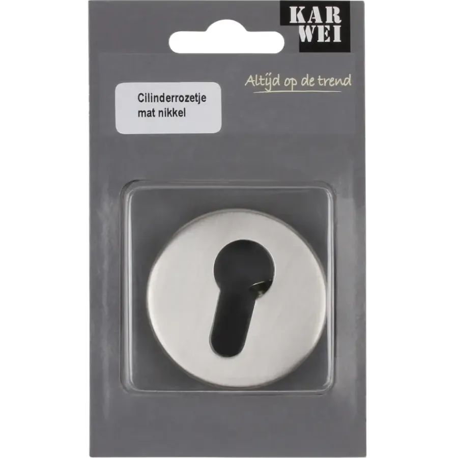Deurbeslag Binnendeur|Deurbeslag Binnen > KARWEI cilinder rozet rond RVS look (messing)