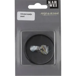 Deurbeslag Binnendeur|Deurbeslag Binnen > KARWEI cilinder rozet rond zwart (aluminium)