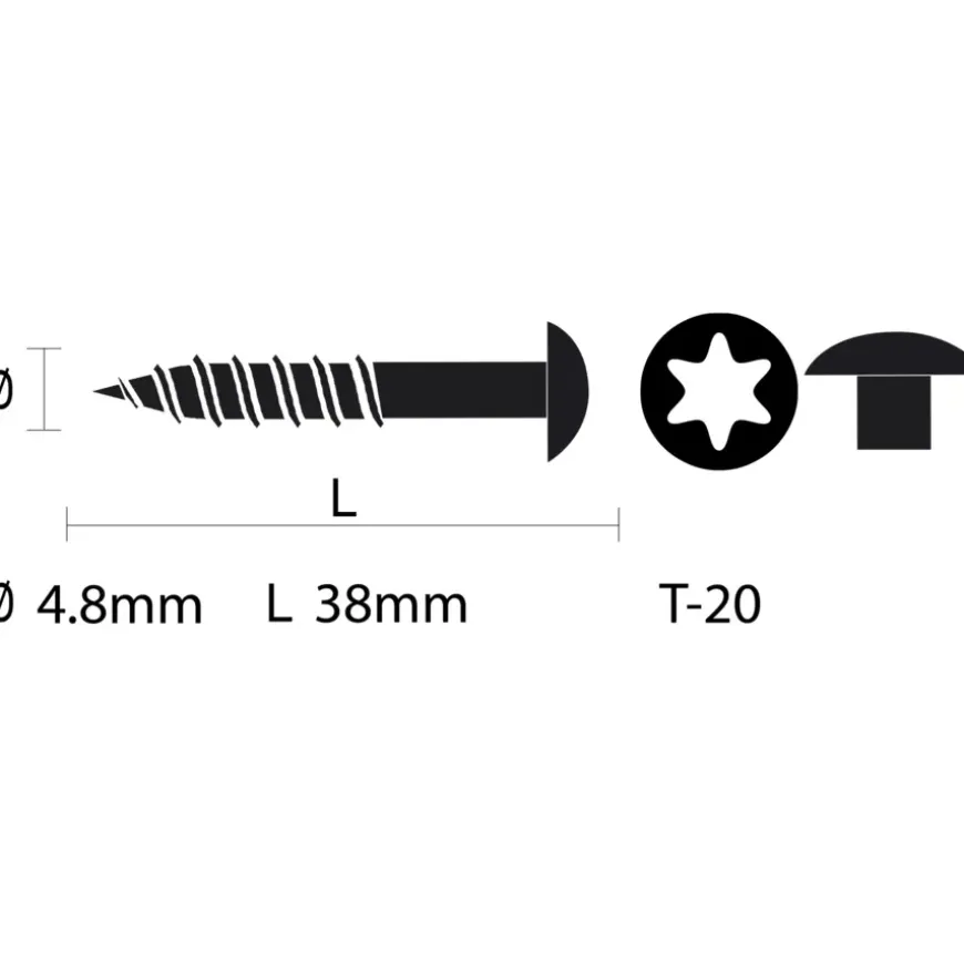 KARWEI compactplaatschroef RVS wit 4,8x38 mm (50 stuks)