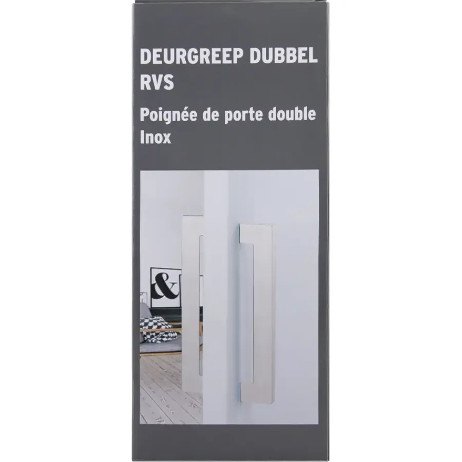 Deurbeslag Binnendeur|Deurklinken > KARWEI deurgreep dubbel Eddy RVS