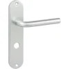 Deurbeslag Binnendeur|Deurklinken > KARWEI deurkruk set Abel ovaal schild vrij-bezet sluiting 63/8 mm aluminium