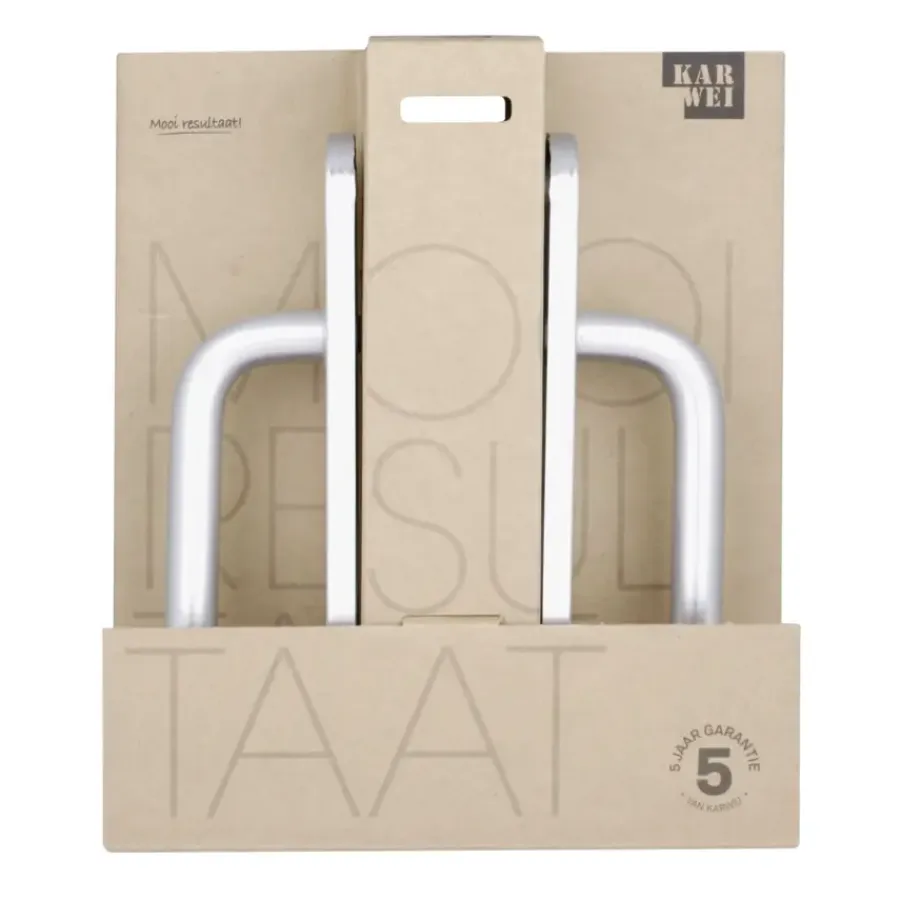 Deurbeslag Binnendeur|Deurbeslag Binnen > KARWEI deurkruk set Abel ovaal schild sleutelgat 56 mm aluminium
