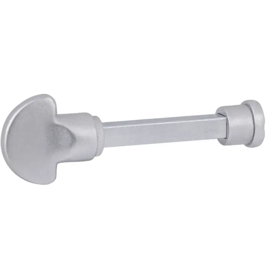 Deurbeslag Binnendeur|Deurklinken > KARWEI deurkruk set Antonio ovaal schild vrij-bezet sluiting 63/8 mm aluminium