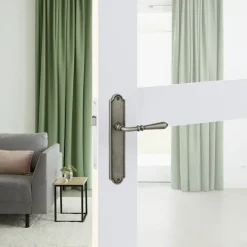 Deurbeslag Binnendeur|Deurklinken > KARWEI deurkruk set Bento ovaal blind schild tin look messing