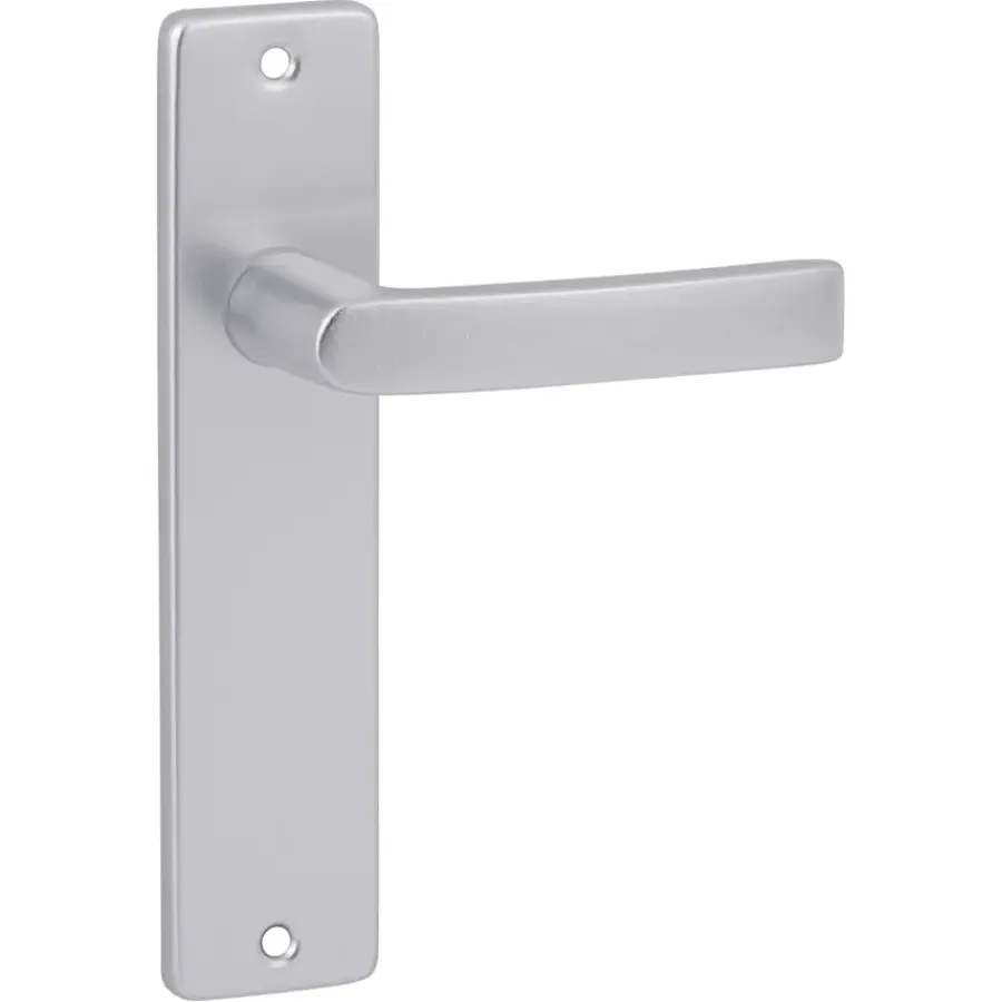 Deurbeslag Binnendeur|Deurklinken > KARWEI deurkruk set Blok recht blind schild aluminium