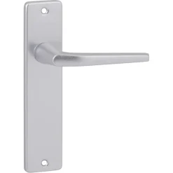 Deurbeslag Binnendeur|Deurklinken > KARWEI deurkruk set Daan recht blind schild aluminium