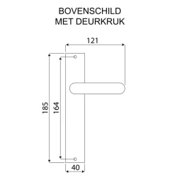 Deurbeslag Binnendeur|Deurklinken > KARWEI deurkruk set Daan recht blind schild aluminium