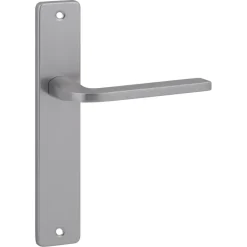 Deurbeslag Binnendeur|Deurklinken > KARWEI deurkruk set Enzo recht blind schild RVS look aluminium