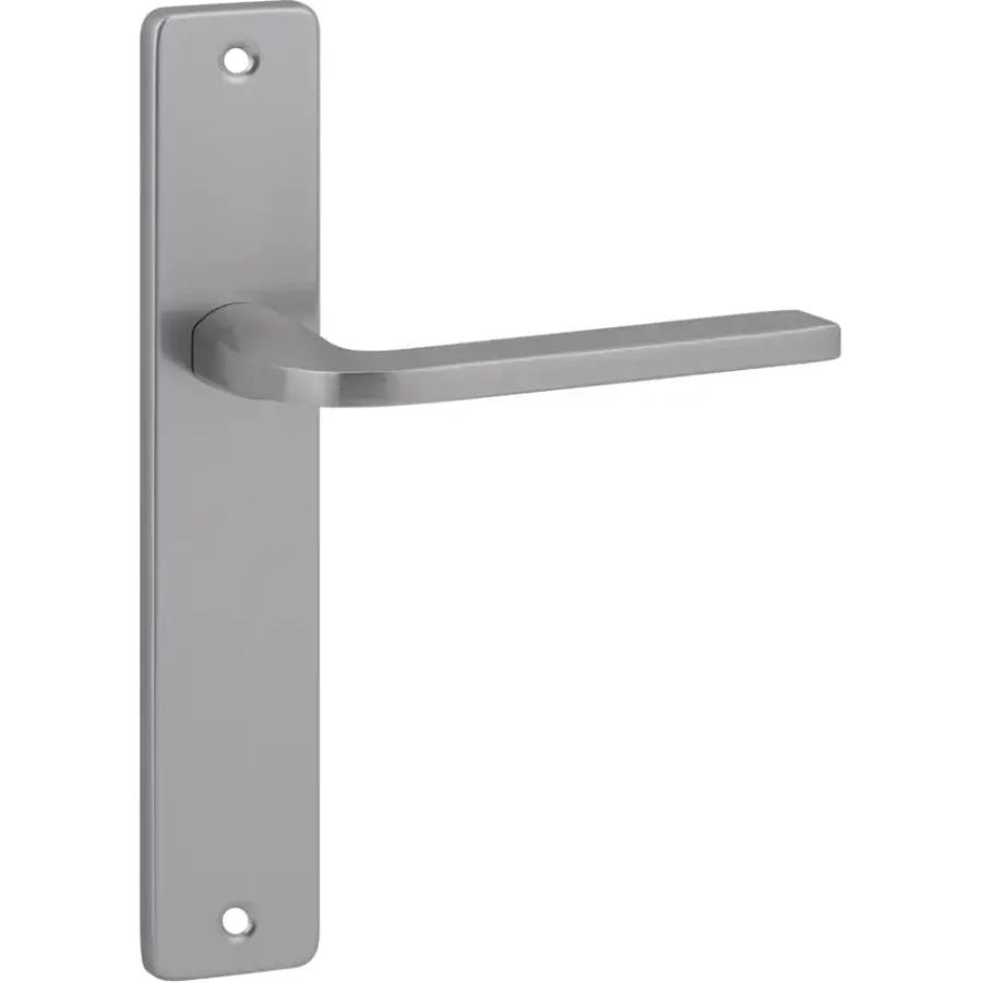 Deurbeslag Binnendeur|Deurklinken > KARWEI deurkruk set Enzo recht blind schild RVS look aluminium