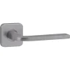 Deurbeslag Binnendeur|Deurklinken > KARWEI deurkruk set Enzo vierkant rozet RVS look aluminium