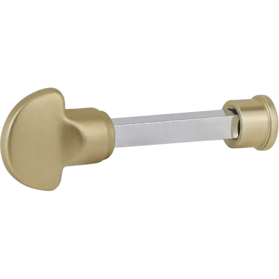 Deurbeslag Binnendeur|Deurklinken > KARWEI deurkruk set Eros ovaal schild vrij-bezet sluiting 63/8 mm messing mat aluminium