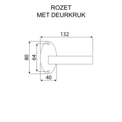 Deurbeslag Binnendeur|Deurklinken > KARWEI deurkruk set Eros ovaal rozet zwart aluminium