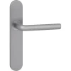 Deurbeslag Binnendeur|Deurklinken > KARWEI deurkruk set Gino ovaal blind schild RVS look aluminium