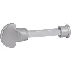 Deurbeslag Binnendeur|Deurklinken > KARWEI deurkruk set Gino ovaal schild vrij-bezet sluiting 63/8 mm RVS look aluminium