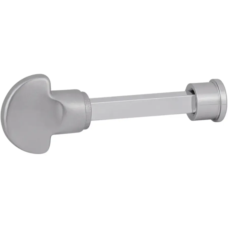 Deurbeslag Binnendeur|Deurklinken > KARWEI deurkruk set Gino ovaal schild vrij-bezet sluiting 63/8 mm RVS look aluminium