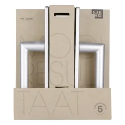 Deurbeslag Binnendeur|Deurklinken > KARWEI deurkruk set Greece recht schild sleutelgat 56 mm ANOX aluminium mat