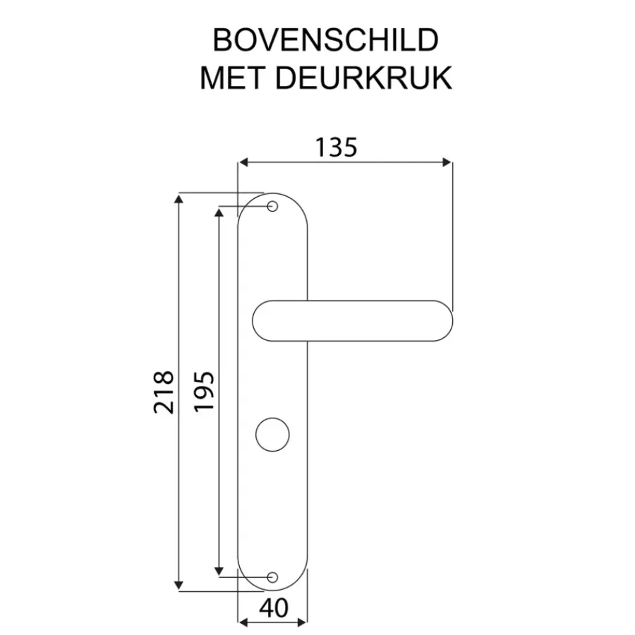 Deurbeslag Binnendeur|Deurklinken > KARWEI deurkruk set Greece recht schild vrij-bezet sluiting 63/8 mm ANOX aluminium mat