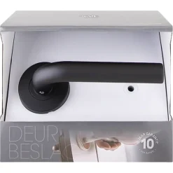 Deurklinken|Deurbeslag Binnen > KARWEI deurkruk set Henry rond rozet zwart RVS