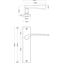 Deurbeslag Binnendeur|Deurklinken > KARWEI deurkruk set Jose recht blind schild messing glans